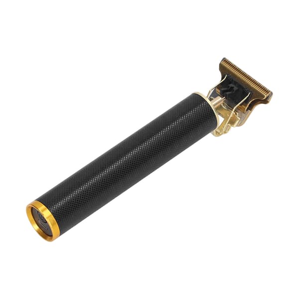 Professionel elektrisk hårklipper, USB genopladelig, bærbar, med 3 kamme og vaskbart blad, sort