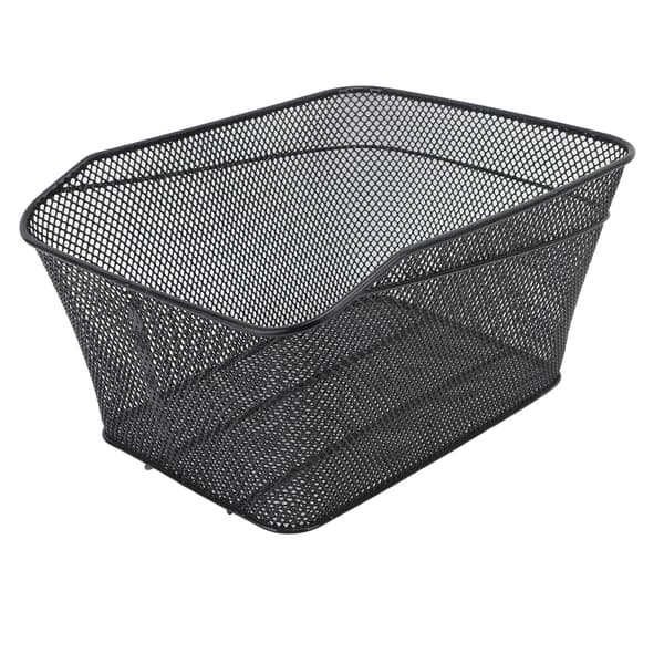 Högstark metallcykelkorg bak, 20 kg kapacitet, bred applikation.