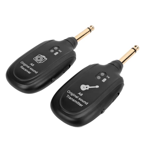 UHF 20Hz-20KHz trådløst gitarsystem, oppladbar sender og mottaker for elektrisk gitar