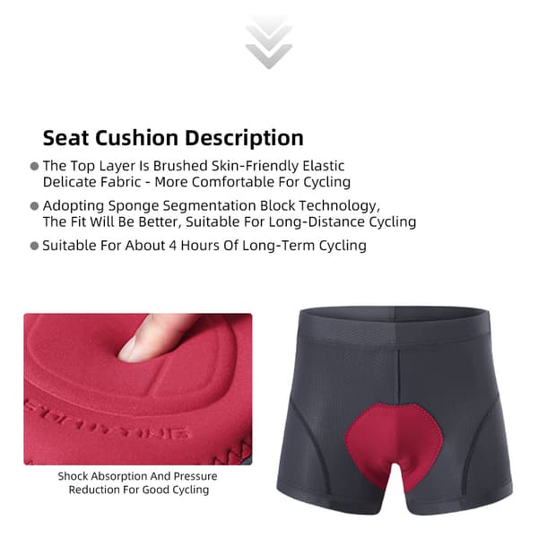 Cykelshorts til mænd med polstring, åndbare, lette, komfortable til mountainbiking og lange distancer