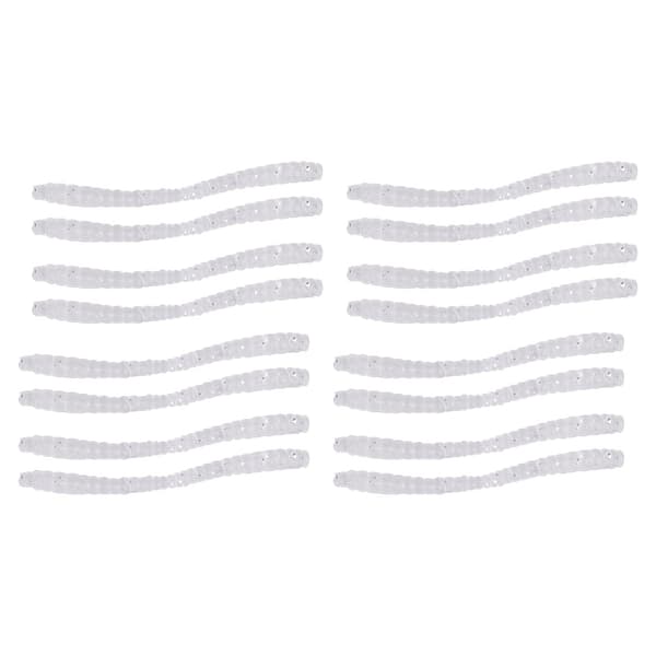 100 kunstige ormefiskelokker, hvid silikone, 6 cm, fisketilbehør