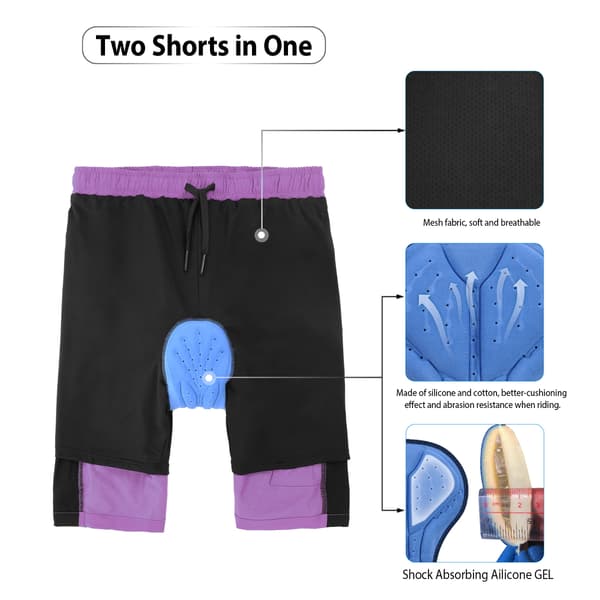 TOMSHOO Cykelshorts med 3D-polstring, åndbare og komfortable, løstsiddende til udendørssport