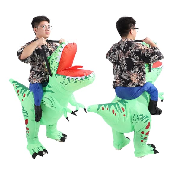 Alsidig oppustelig dinosaurkostume til voksne lavet af polyester til cosplayfester, assorterede farver