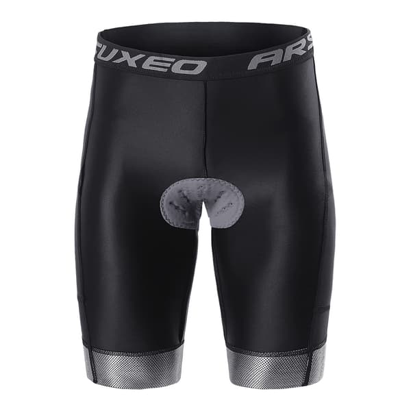 Cykelshorts til mænd med skumpolstring, 3 lommer, åndbare polstrede cykelshorts