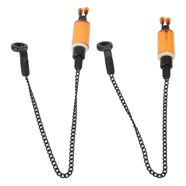 2 STK Fiskalarmkrog ABS Rustfrit Stål Bidindikator til Karpefiskeri Orange