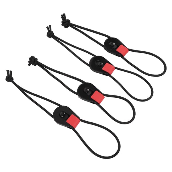4 stk. justerbare genanvendelige elastiske stropper til fiskestang, ski, slange, ledning