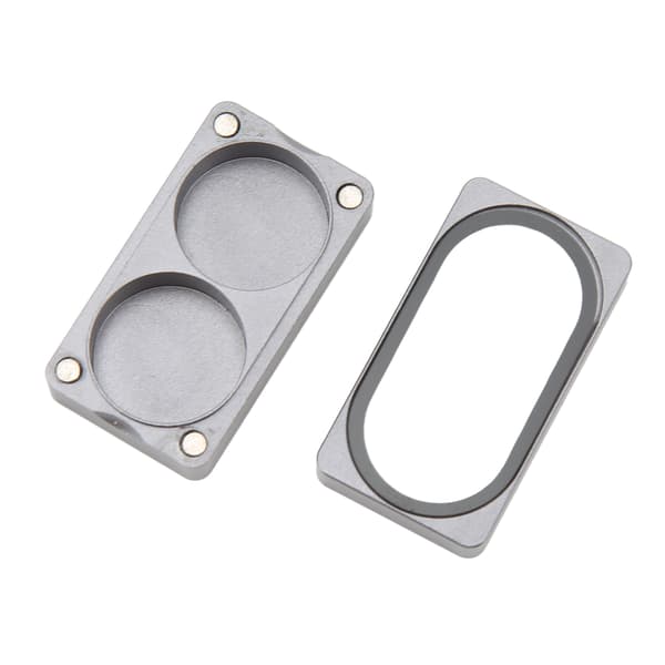 Opbevaringsboks til køspids i aluminiumsstål med magnetisk sug, 2 huller til billard