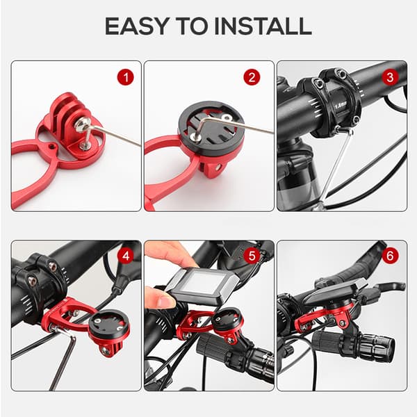 Multifunktionel holder til cykel, computer, kamera, lommelygte, adapter, Garmin, Bryton, GoPro, CATEYE