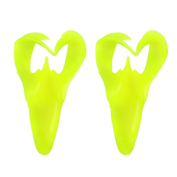 2 st mjuka fiskedrag simulerade PVC verklighetstrogna 90 mm fluorescerande gula tillbehör