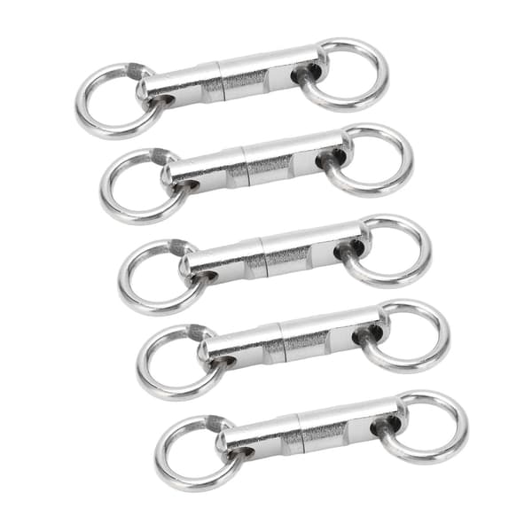 5 stk. rustfrit stål spinderingsleje krogforbinder fisketilbehør 7#