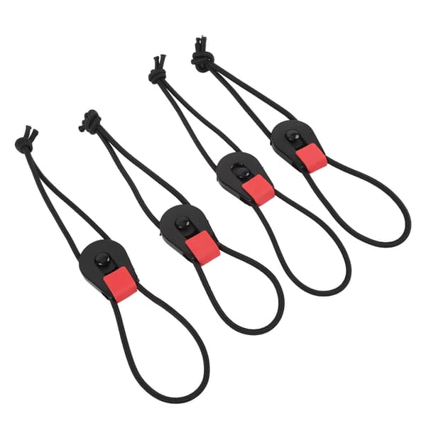 4 stk. justerbare genanvendelige elastiske stropper til fiskestang, ski, slange, ledning