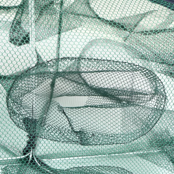 Sammenklappelig fiskefælde sekskantet 6 huller rejer krabbe minnow net