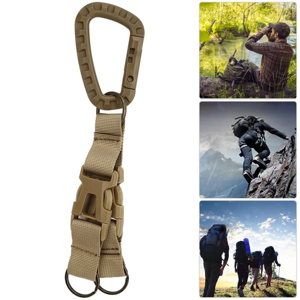Nyckelspänne för utomhusbruk med flaskhållare, lätt nylon, för backpacking och camping