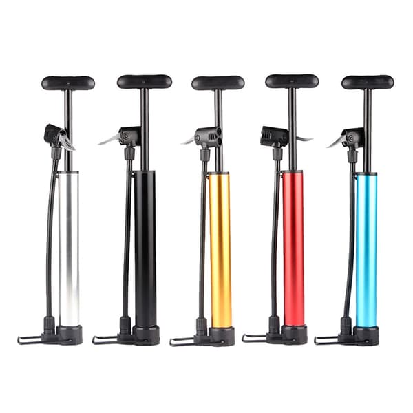 Bärbar lätt teleskopisk högtryckscykelpump, röd plastpump, 100PSI