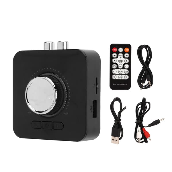 Bluetooth 5.0-adapter sender/mottaker for stereohodetelefoner, TV, PC, bil med LCD-skjerm og 4 porter