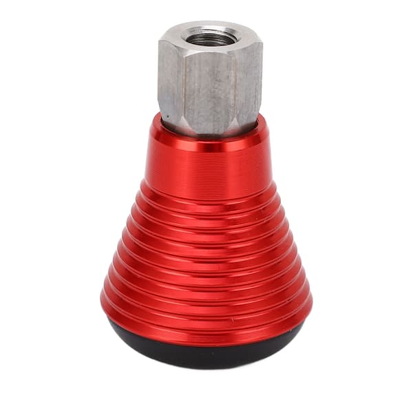 Soppstift sykkelsete for sammenleggbare sykler, positiv pol, galvanisert aluminium, speilfinish, rød