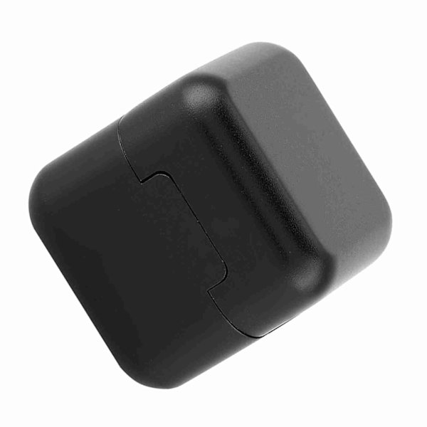 Bærbar kridtholder til billardkøspids, mini aluminium, med låg og magnet, sort