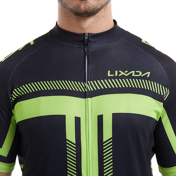 Cykeltröja och shorts för män med vadderade remmar