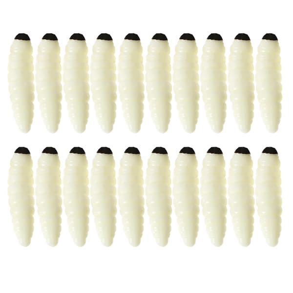 20 STK Myke Larveagn 3cm 1g for Fiske Kunstige Ormagn