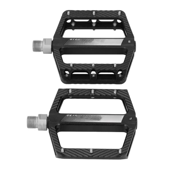 1 par letvægts skridsikre cykelpedaler i aluminiumslegering, udvidede, universelle, sorte