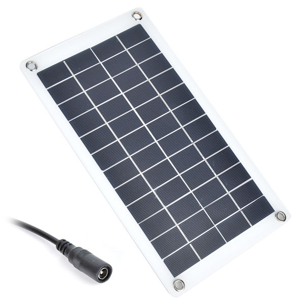 Bærbart solpanel 7,5W 12V monokrystallinsk silicium udendørs oplader