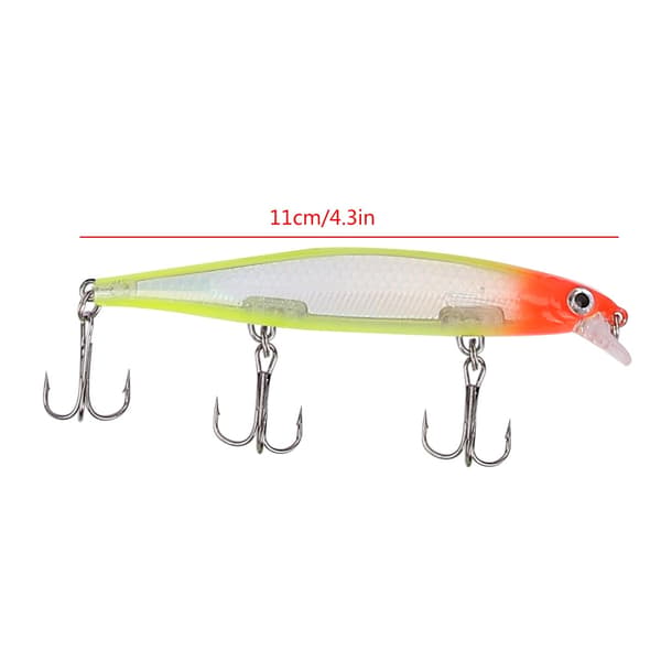 HENG JIA Teko-viehe Minnow 11CM koukulla kalastukseen