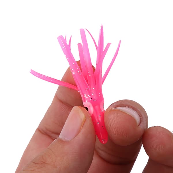 20 stk. realistiske bløde PVC-blæksprutteagn til saltvandsfiskeri (4 cm)