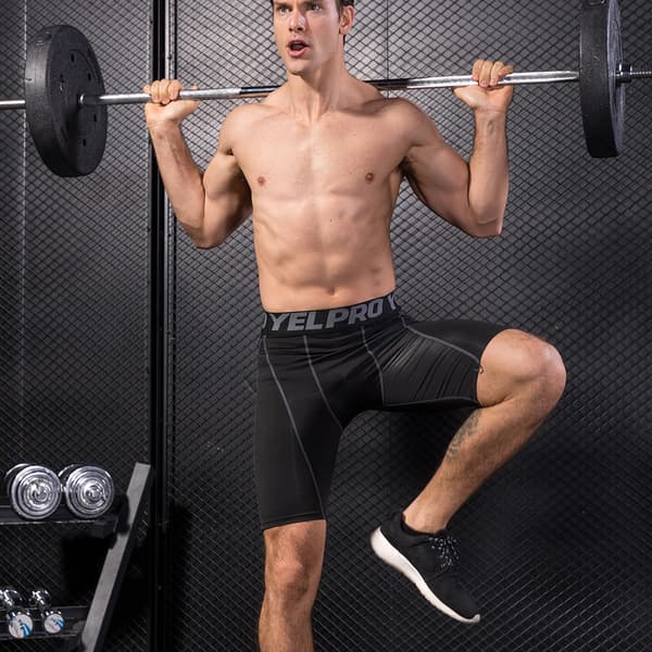 3-pack kompressionsshorts för män för aktiv träning, absorberande, andningsbara, elastisk midja