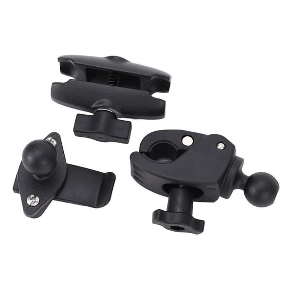 Motorcykel GPS-holder med forbindelsesarm og justerbar klemmebase til Garmin
