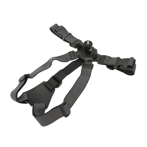 Justerbar universell bryststropp i ABS og nylon for actionkameraer med magnetisk spenne