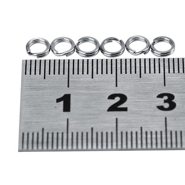 50 stk. Fiskesplitring i rustfrit stål (5#)