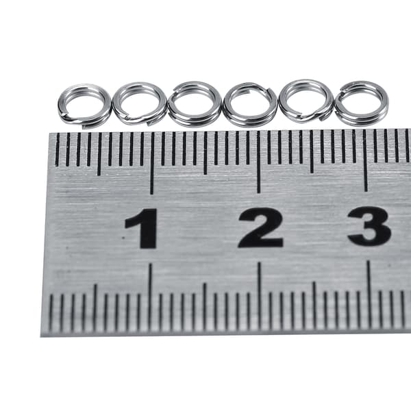50 stk. Splitring i rustfrit stål til agn, fiskeforbindelse (5#) Snap Splitring