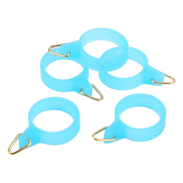 5 stk fiskestang krokholder, gummi, rustfritt stål, sikker krok for agn