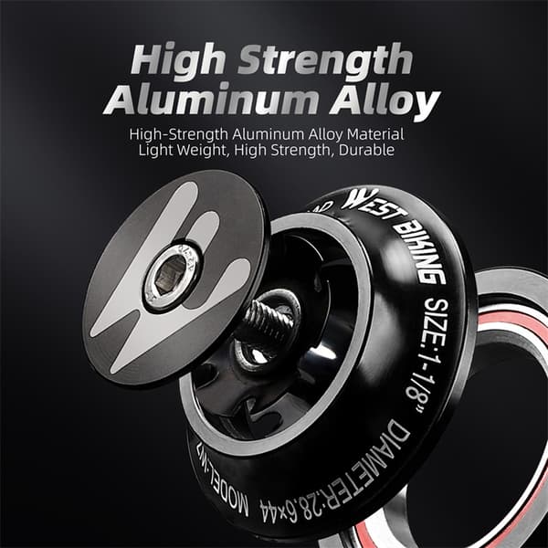 44 mm cykelheadset med dubbellagerram, aluminiumlegering, cykeltillbehör