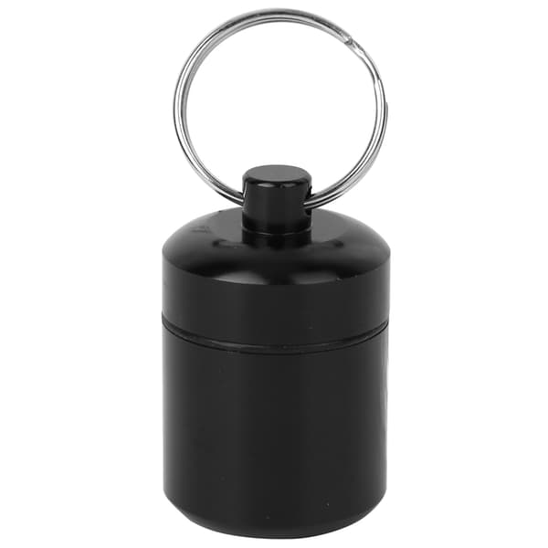2 stk. mini vanntett medisinboks i aluminiumslegering med nøkkelring for oppbevaring