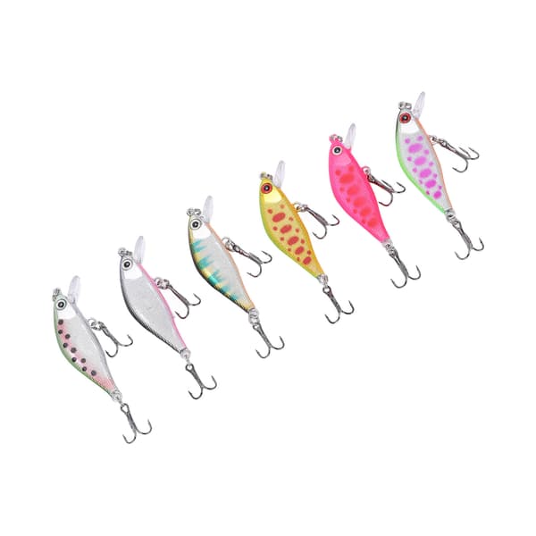 6st Luya Bait Minnow Konstgjort drag 4,3g 5cm med flerskiktsmålningsprocess