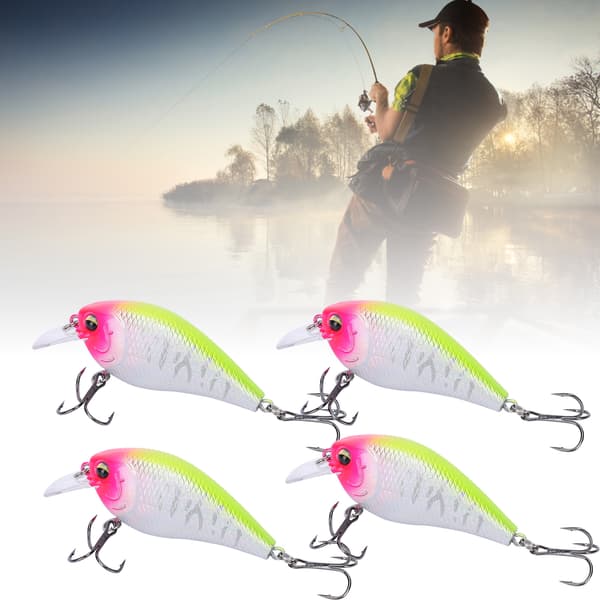 4 kpl muovinen minnow-simulaatioviehe terävällä koukulla kalastustarvike 7cm 68g