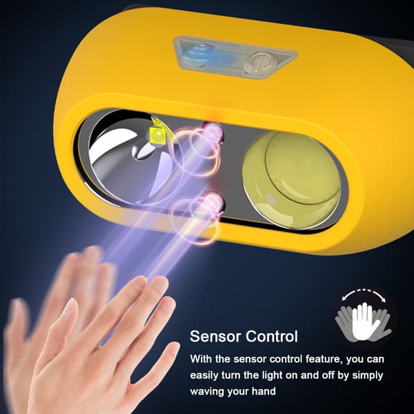 Lett vanntett USB oppladbar hodelykt med flere moduser for camping og fiske
