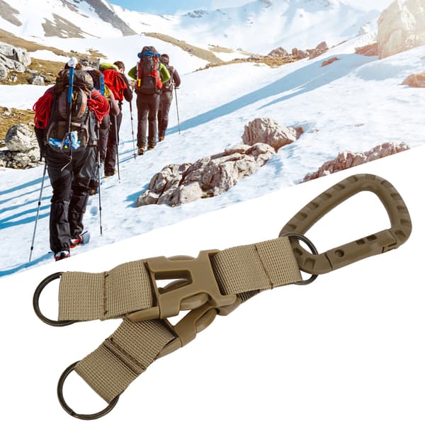 Nyckelspänne för utomhusbruk med flaskhållare, lätt nylon, för backpacking och camping