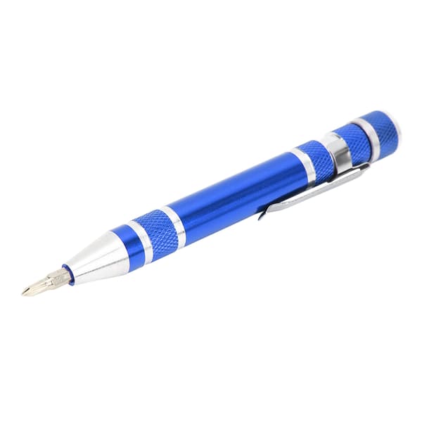 8-i-1 Lommeskruetrækker Mini Magnetisk Pen Multifunktionel til Tynde Skruer Blå