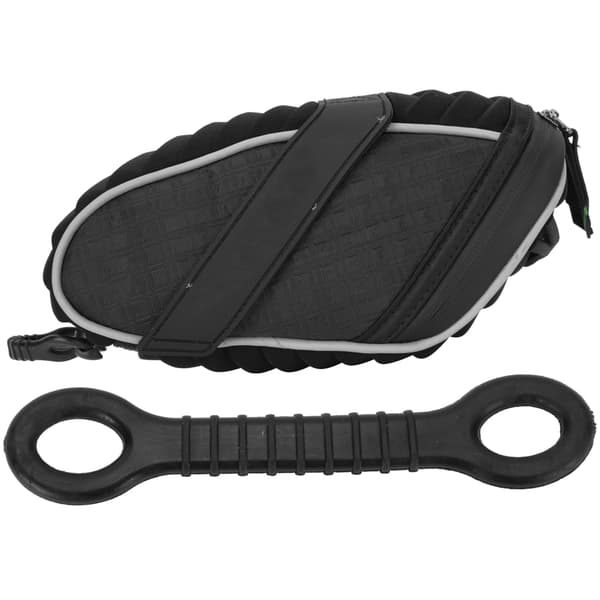 Bag til cykel, polyesterfiber med reflekterende tape, opbevaringsorganisator, sort