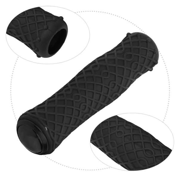 1 par ultralette skridsikre silikone styrgreb til mountainbikes (sort)