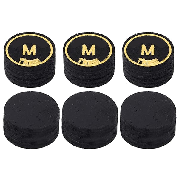 6 STK. Flerlags PU Billardkø-spidser 11 mm Erstatning til Snooker Sort M