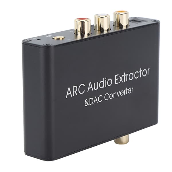 DAC ARC-omvandlare Ljudextraktor med volymkontroll 192KHz Optisk/koaxial ingång