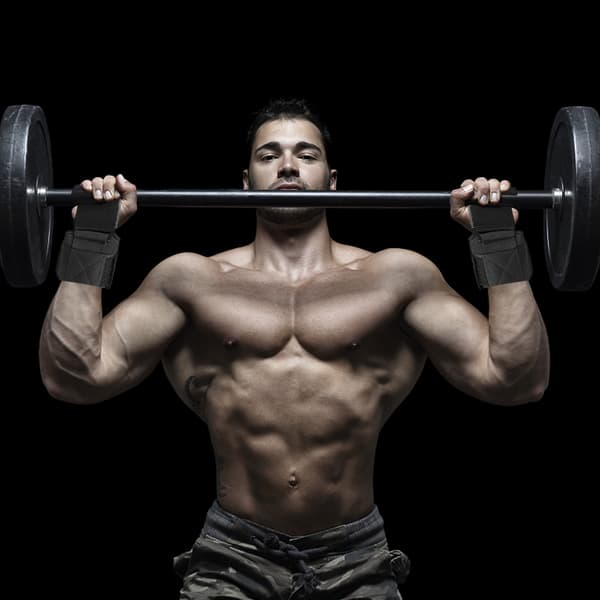 Vægtløftningskrog med håndledsrem og handsker til bodybuilding, styrkeløft, dødløft, pull-up-stang