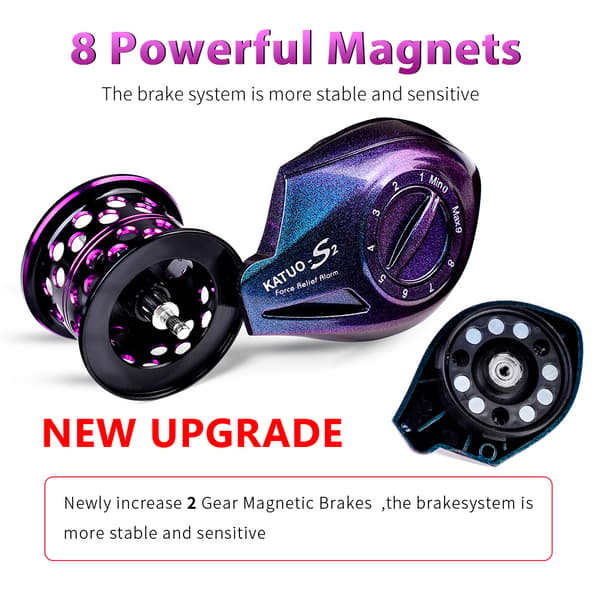 Fiskesnelle 10 kg brems 7.2:1 5+1BB magnetisk bremsesystem