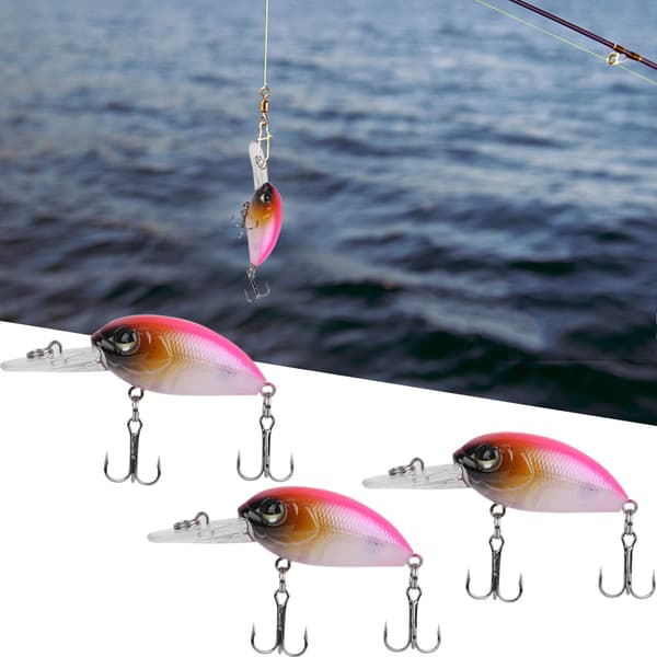 3 st fiskedrag 6CM/5G med 3D-ögon simuleringsbete dykutrustning #2