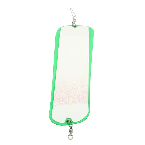 Dobbel Lysende Fiskeflasher ABS 28cm for Havfiske Trolling Tilbehør Transparent Grønn