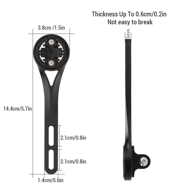Multifunktionel udvidelig metalholder til cykelcomputer Garmin Bryton Cateye Wahoo