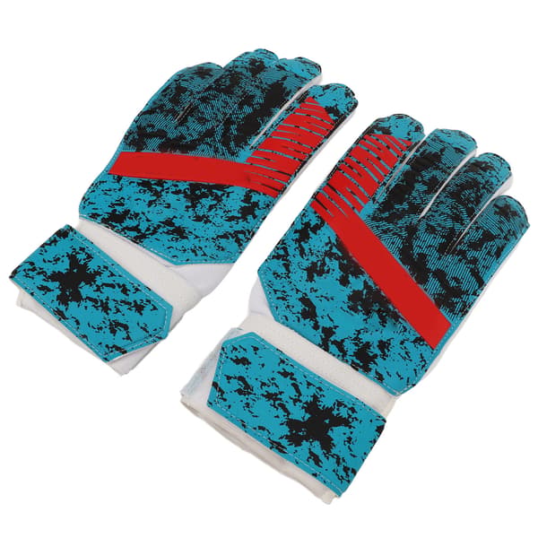 Målmandsfodboldhandsker med fingerbeskyttelse og stærkt greb, grøn/sort, 20cm-21cm